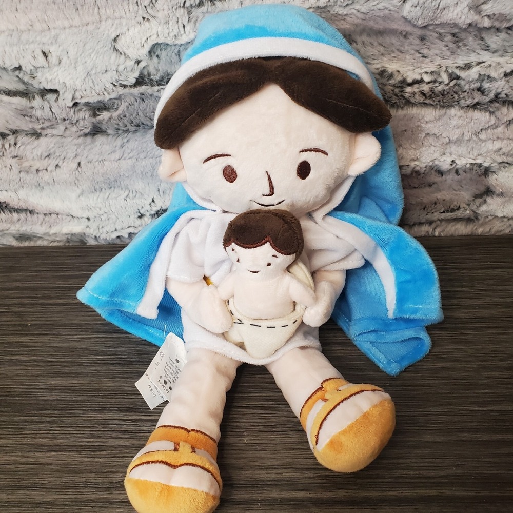 Yelakey 12" Jesus Plush Christ Religious Stuffed Doll With Mini Baby